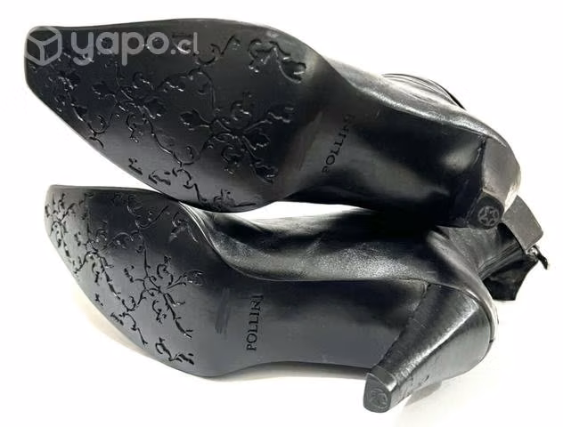 Botín Taco Alto 100% Cuero Marca Pollini N*38 - Imagen 5