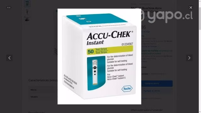 Cintas accu chek instant