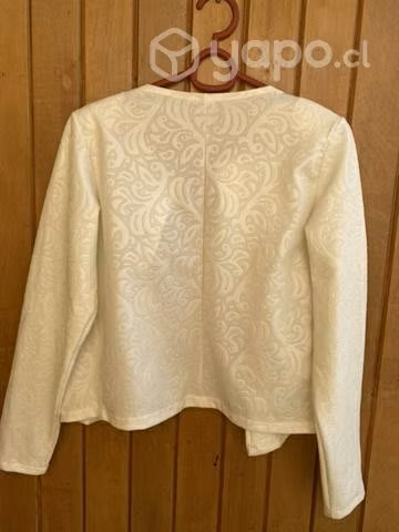 Blazer blanco con diseño