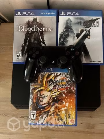 Playstation 4 con 3 juegos y mando
