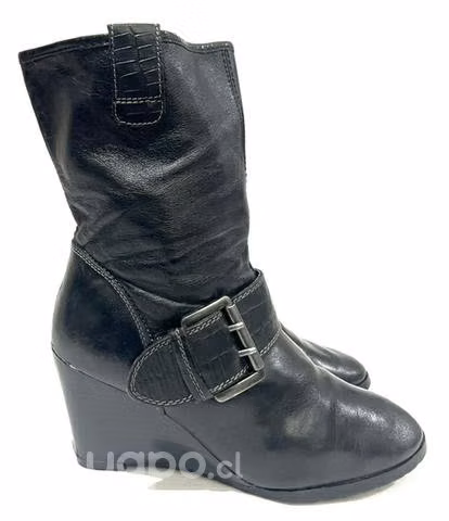 Botin Taco Chino Marca Bruno Rossi N°37 Negro - Imagen 2