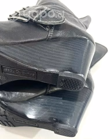 Botin Taco Chino Marca Bruno Rossi N°37 Negro - Imagen 6