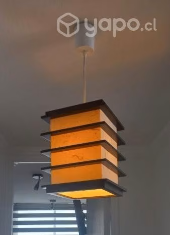 Lámpara de colgar Madera Akira Amarillo