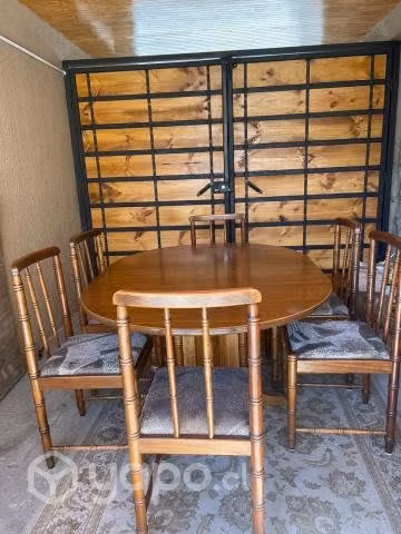 Comedor ovalado firme con 6 sillas