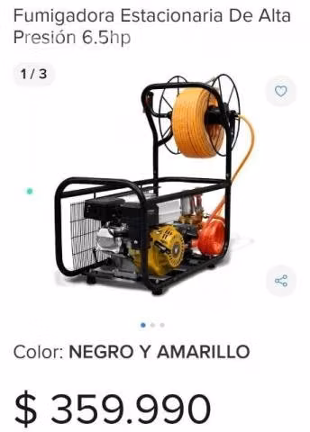 Fumigadora estacional de alta presion