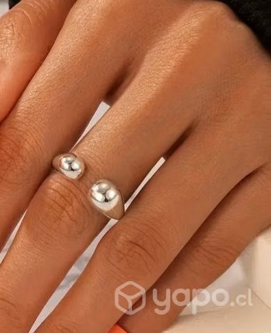 Anillos de Acero Bañado en Plata y Bañado en Oro