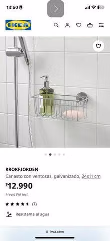 Canasto NUEVO para utensilios de baño,con ventosas - Imagen 2