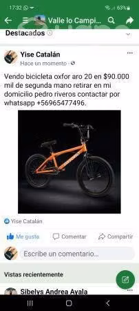 Bicicleta marca oxford