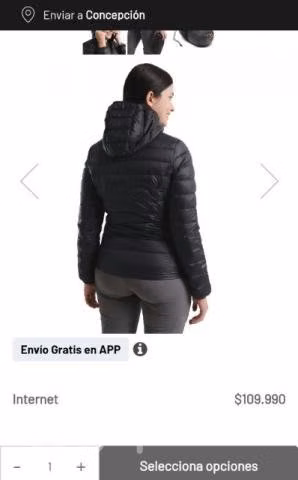 Chaqueta plumas doite