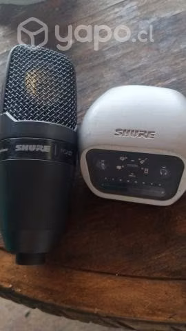 Micrófono condensador shure PGA27 + interfaz de au