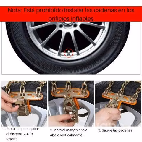 Cadena Neumático Antideslizante Nieve Barro