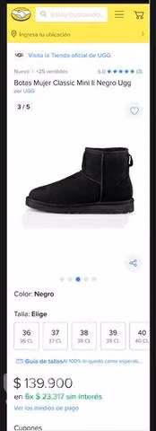 Botas N 35 de cuero marca UGG