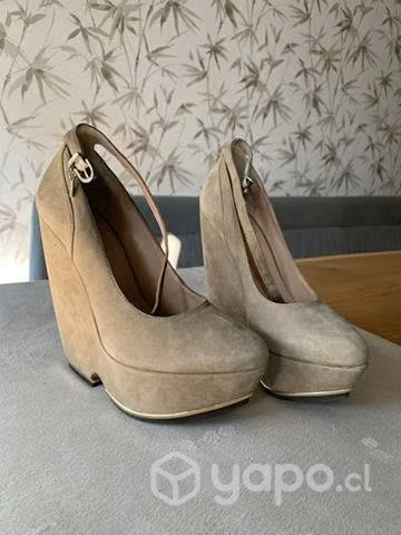 Zapatos Greige marca Luz da Lua talla 37 - Imagen 2