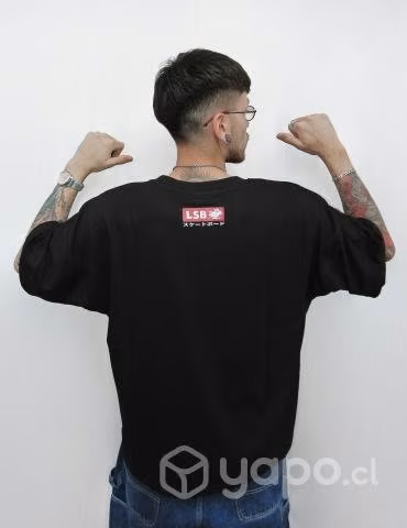 Polera oversize negra - Imagen 2