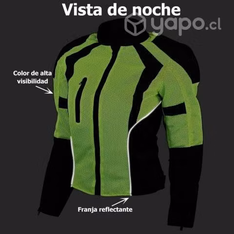 Chaqueta moto Vance Leathers alta visibilidad