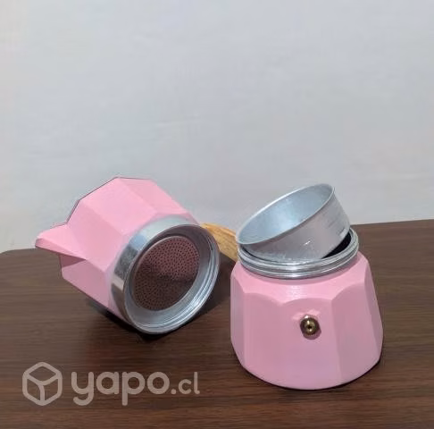 Cafetera Italiana Rosada &amp;amp;#4467;3 tazas&amp;amp;#4467;