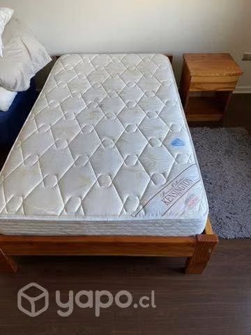 Cama plaza y media pino Oregón - Imagen 3