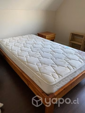 Cama plaza y media pino Oregón