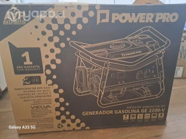 Generador Eléc. Gasolina 2200V NUEVO / EMBALADO