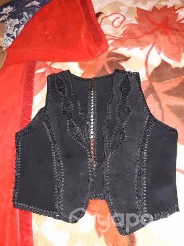 Traje Cuero Gamuza Negro
