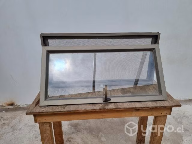 4 ventanas de abatir de aluminio