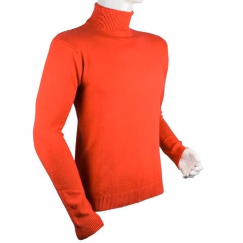 Sweater Rojo Elasticado Cuello Alto Beatle M - Imagen 2