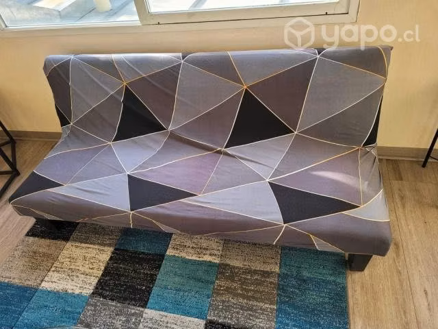 Futon Cuero Negro