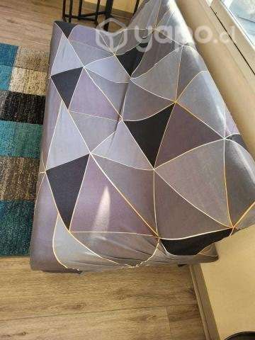 Futon Cuero Negro - Imagen 2