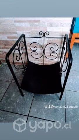 Leñeros de fierro forjado en frío