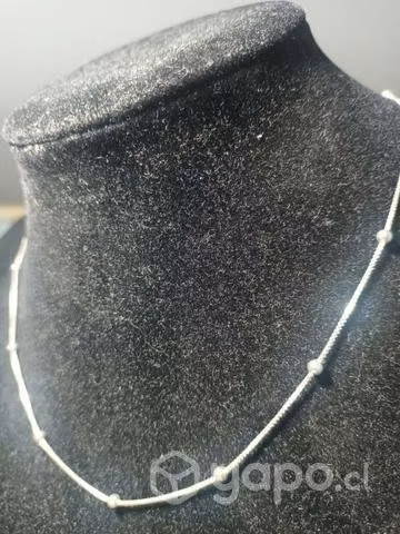 Cadena de plata Ley 925, tipo cola militar