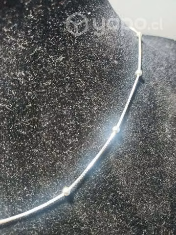 Cadena de plata Ley 925, tipo cola militar