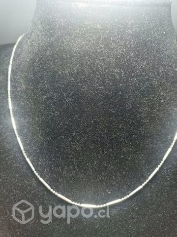 Cadena de Plata Ley 925, tipo Militar eslabón