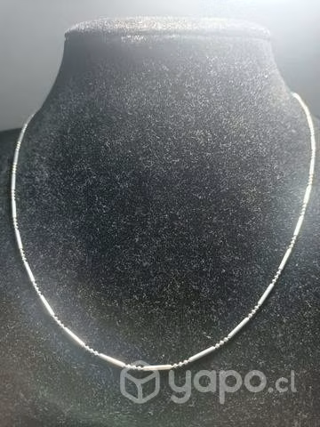 Cadena de Plata Ley 925, tipo Militar eslabón