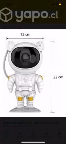 Astronauta Proyector Galaxia Estrellas Lampara Luz
