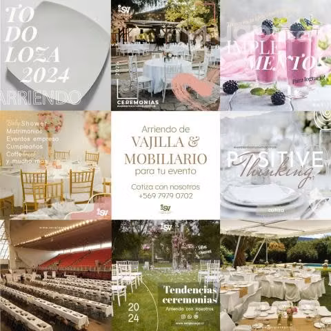 Arriendo de Vajilla & Mobiliario para tu evento