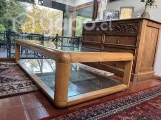 Mesa de centro de madera y cristales - Imagen 2