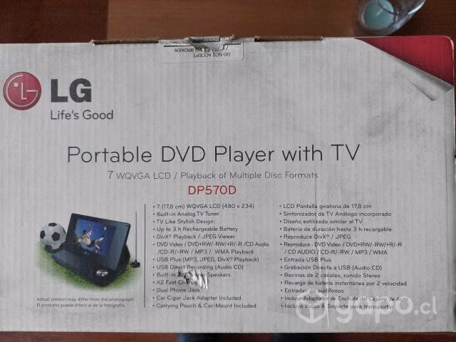 Dvd portátil marca lg impecable - Imagen 3