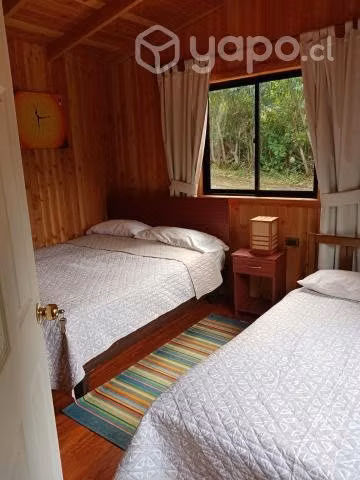 Cabaña con acceso a playa en lago calafquen