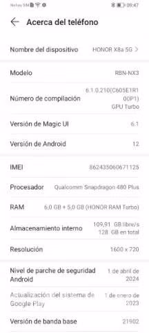 Celular sin detalles Honor X8a - Imagen 4