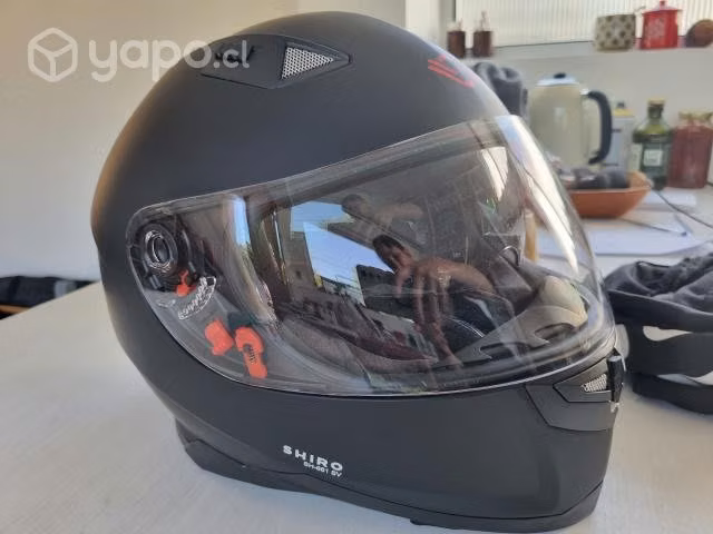 Casco de moto marca Shiro talla M casi sin uso - Imagen 2