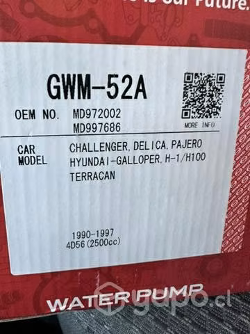 Bomba de agua para Montero, Katana, Galloper ,h100