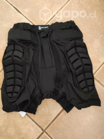 Pantalón corto con proyectores y acolchado, moto - Imagen 3