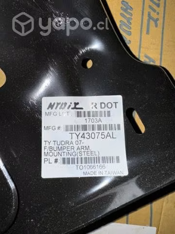 Ménsula o Bumper Delantero Toyota Tundra