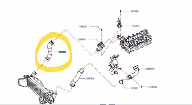Manguera Intercooler Nissan Np300 Navara Diésel - Imagen 3
