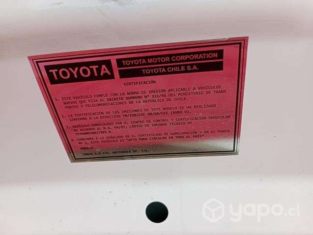 Capot Toyota Yaris 2019 2023 ORIGINAL - Imagen 4