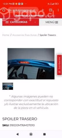 Aleron spoiler Suzuki Celerio