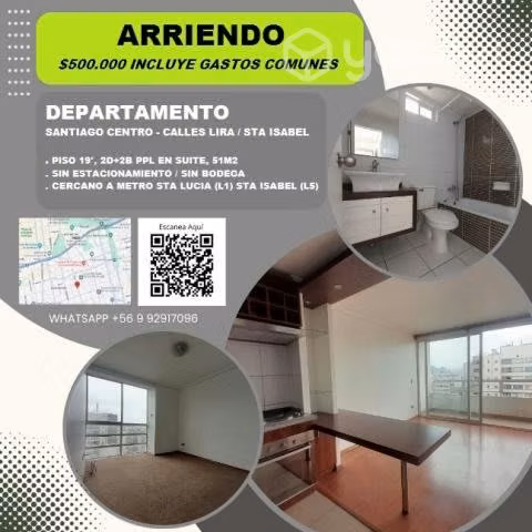 Departamento, calle Lira. Santiago Centro