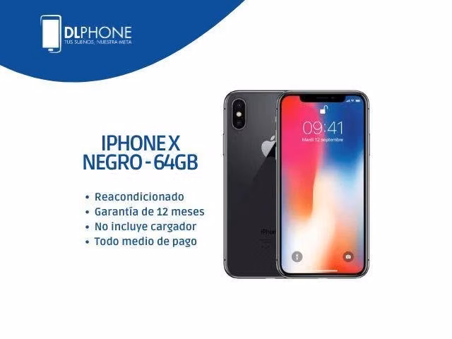 Iphone X 64GB Negro Reacondicionado