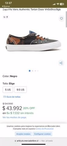 Zapatillas vans Tartan - Imagen 6