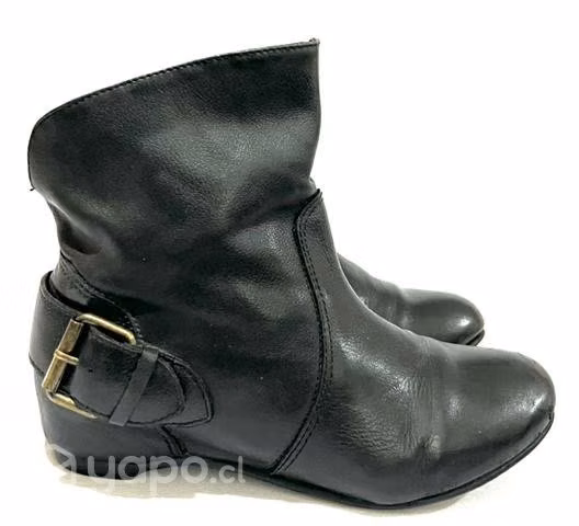 Botín 100% Cuero Marca Gacel N*35 Negro - Imagen 2